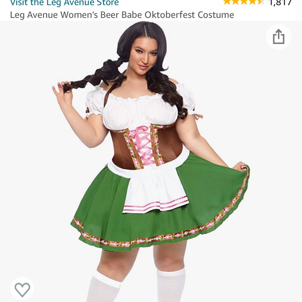 Beer babe Oktoberfest costume 2x New never worn